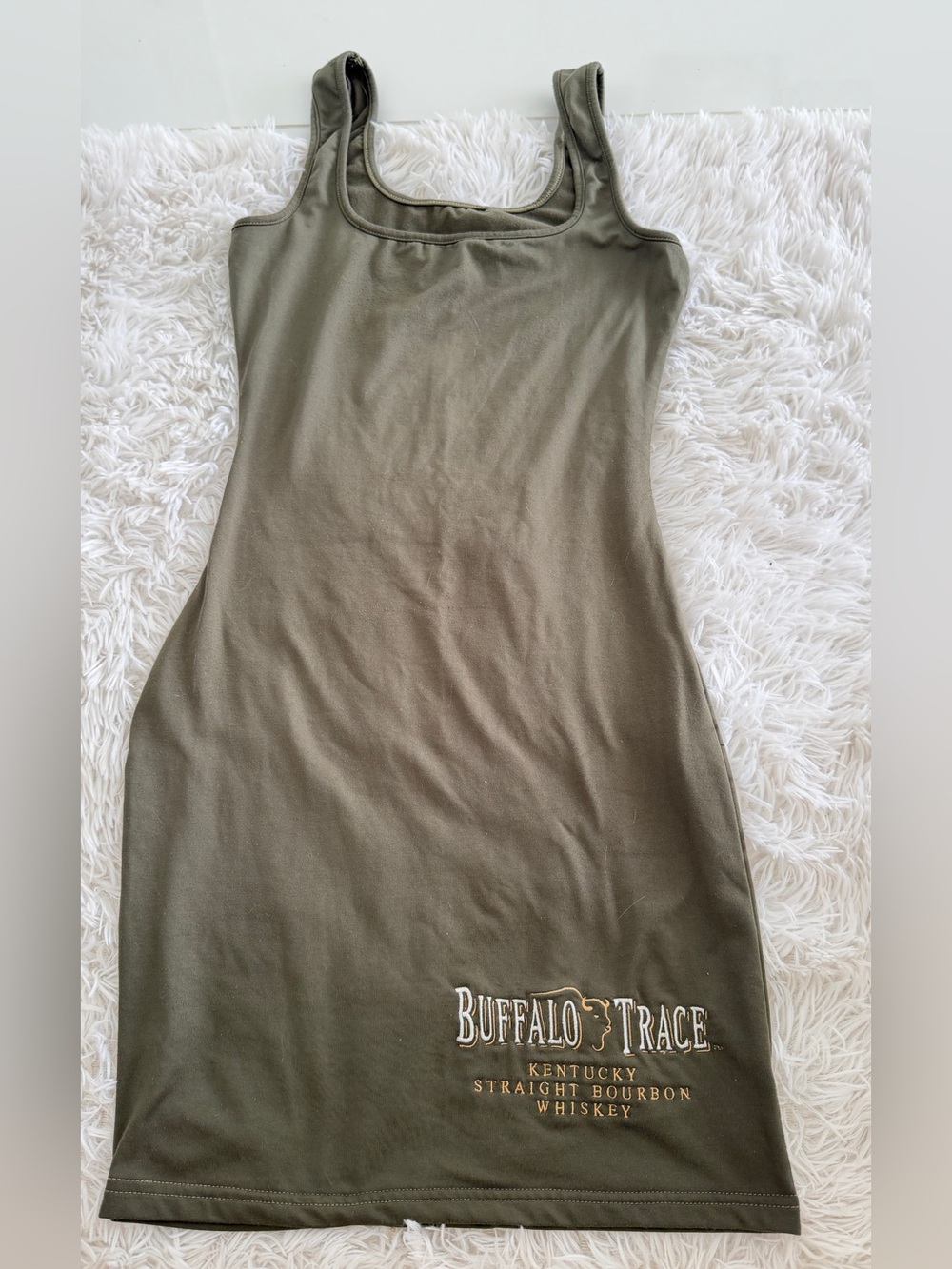 Buffalo trace Olive Green Tank Dress with Logo